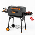 KEYO GRILL 22" Charcoal Grill with Glass Window, 469 Sq. in. Cooking Area, Foldable Side Shelf for Backyard, Black (No ratings yet)