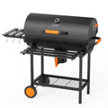 KEYO GRILL Barrel Charcoal Grill with  537 SQ in Cooking Area, Foldable Side Shelf, Removable Ash Pan for Backyard