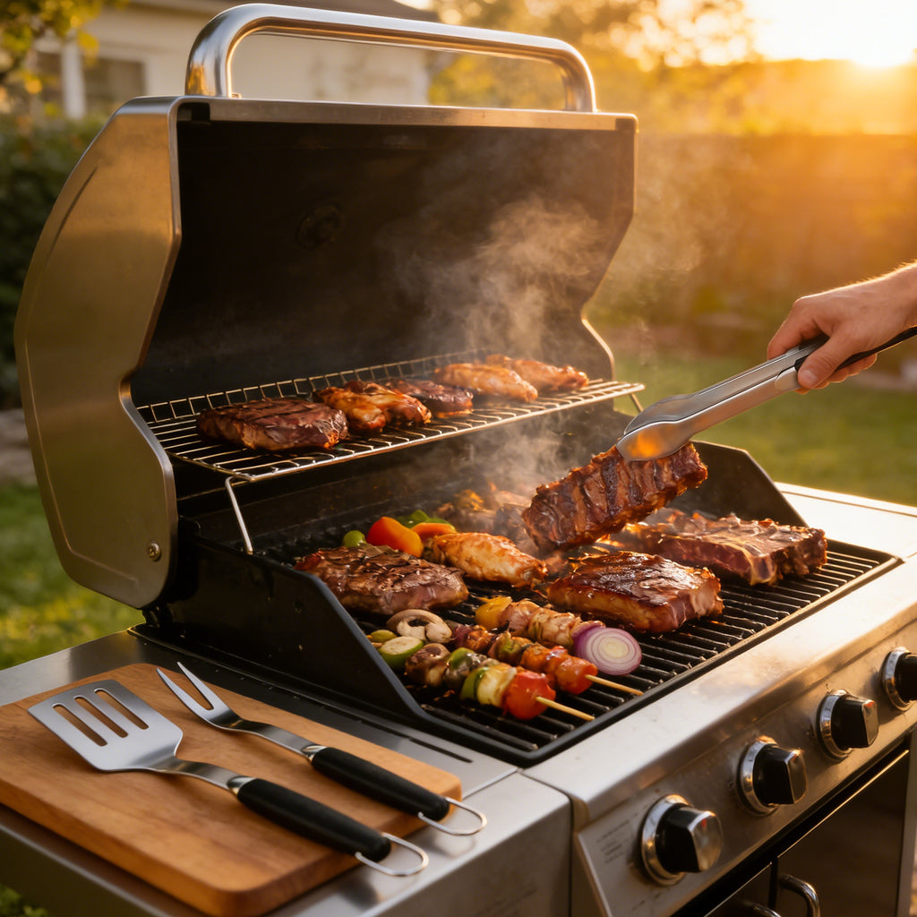 KEYO GRILL Grilling Accessories BBQ Grill Tools Set, 3 Pieces Stainless Steel Grill Kit