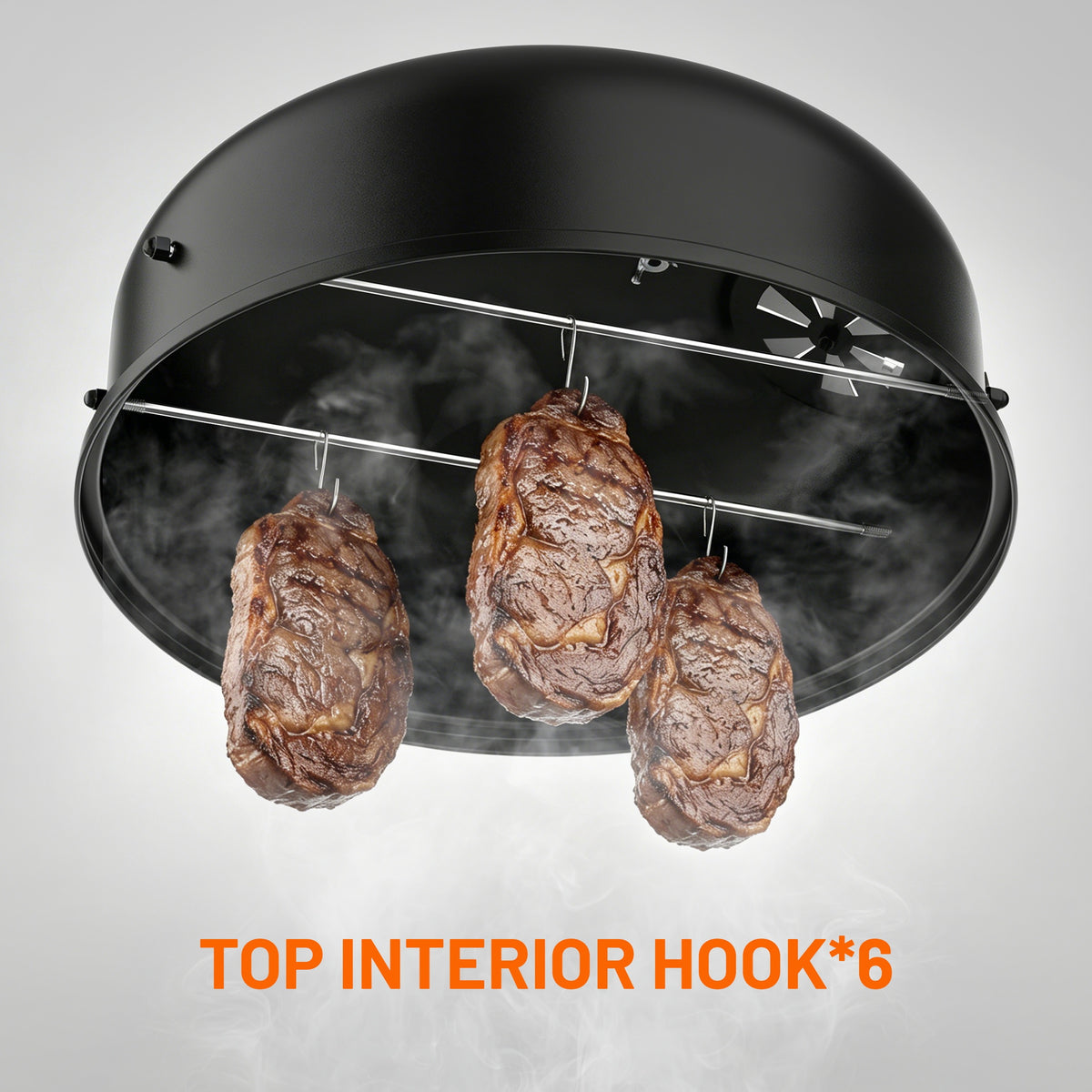 KEYO GRILL 3 in 1 Vertical Charcoal Smoker Grill BBQ Smoker, Outdoor Barbecue Pit Smoker for Backyard, Black